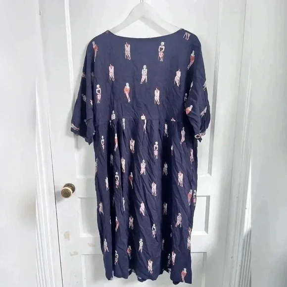 anou anou Sitting Women Elegance Buttons artsy 
Midi Dress New With Tag Size L - Picture 7 of 7